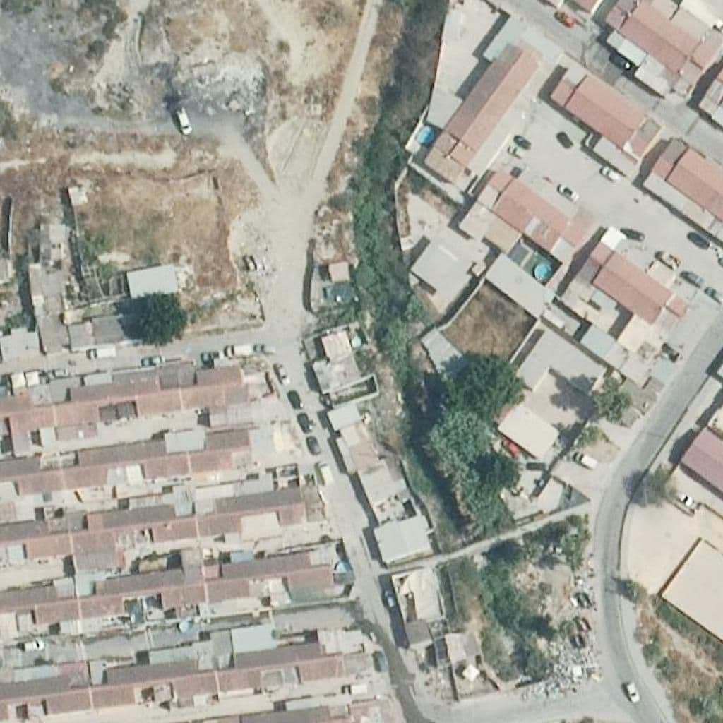 Aerial view of the grounds of Los Asperones