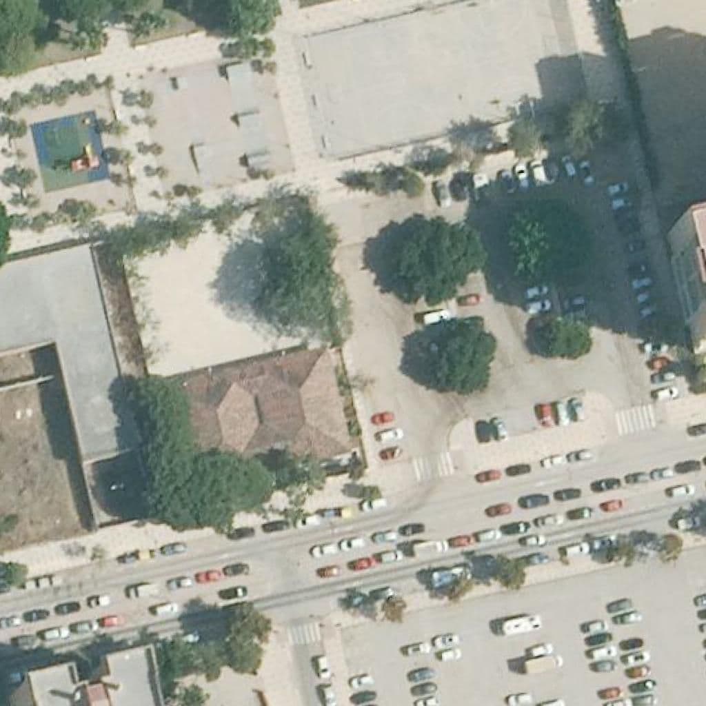 Aerial view of the grounds of Portada Alta