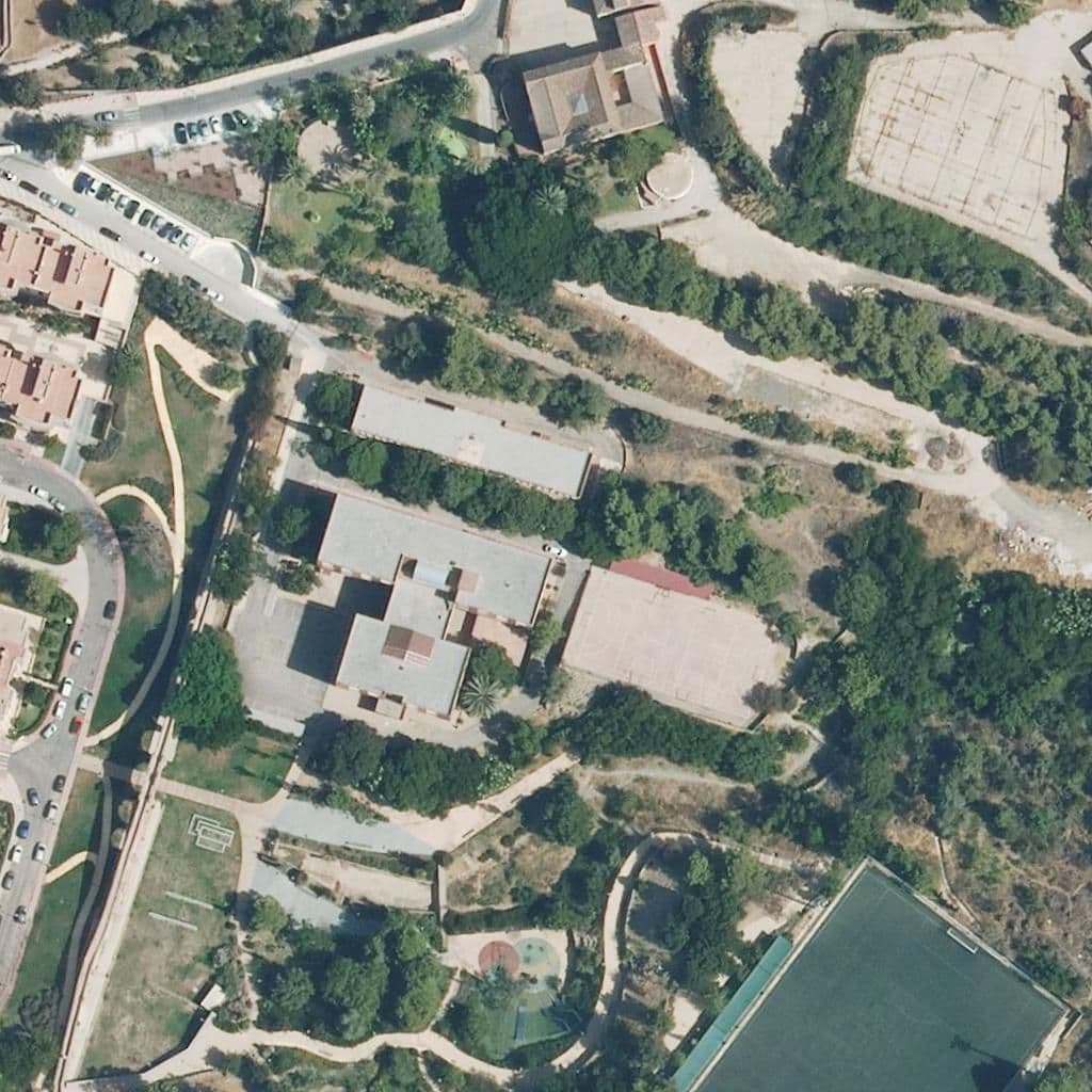 Aerial view of the grounds of Martín De Aldehuela