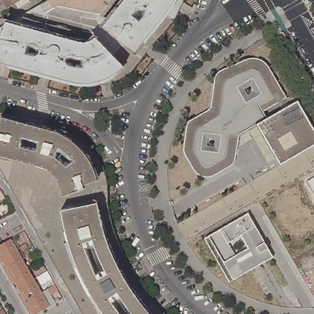 Aerial view of the grounds of Ángel Rivière
