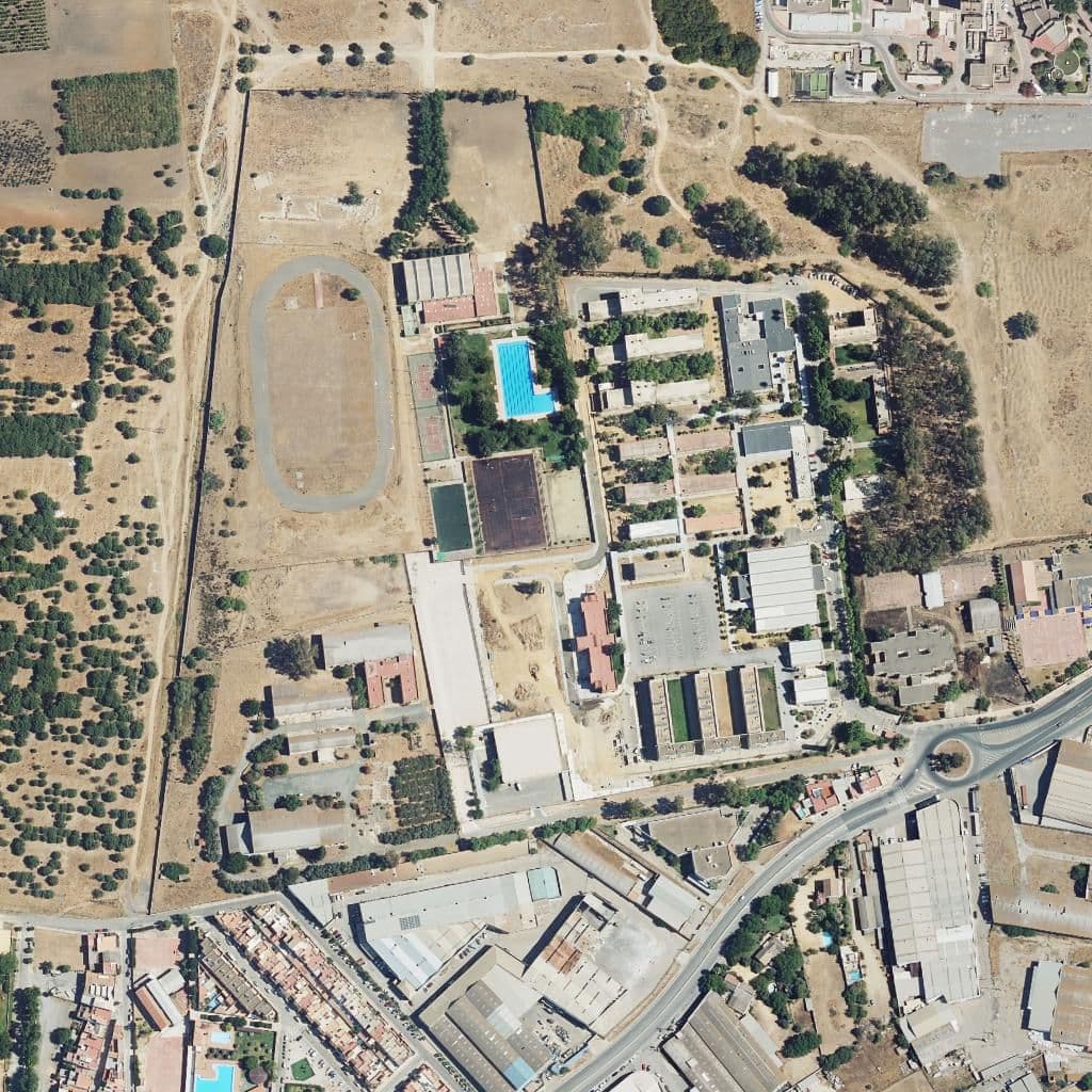 Aerial view of the grounds of Virgen De Los Reyes