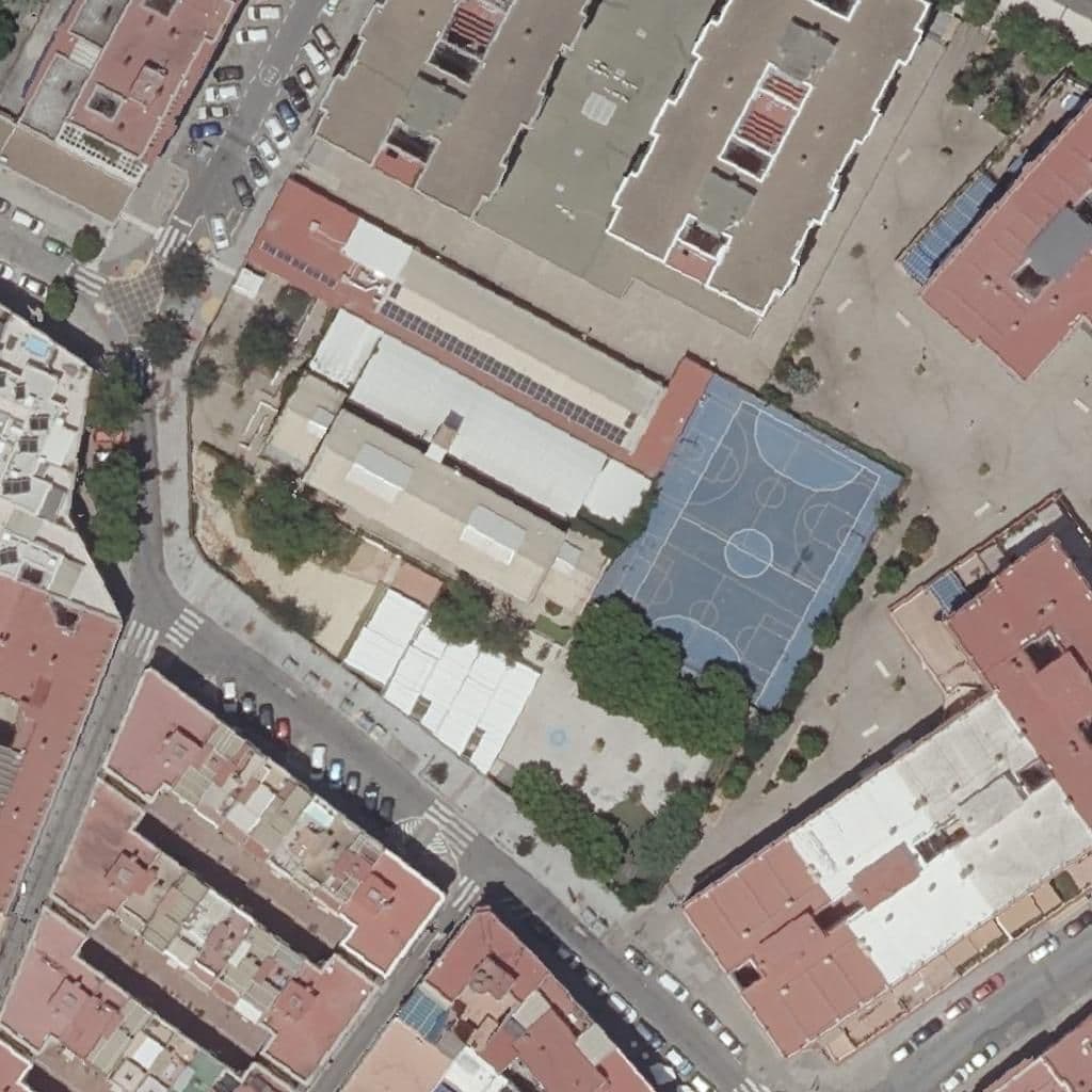 Aerial view of the grounds of Sor Ángela De La Cruz