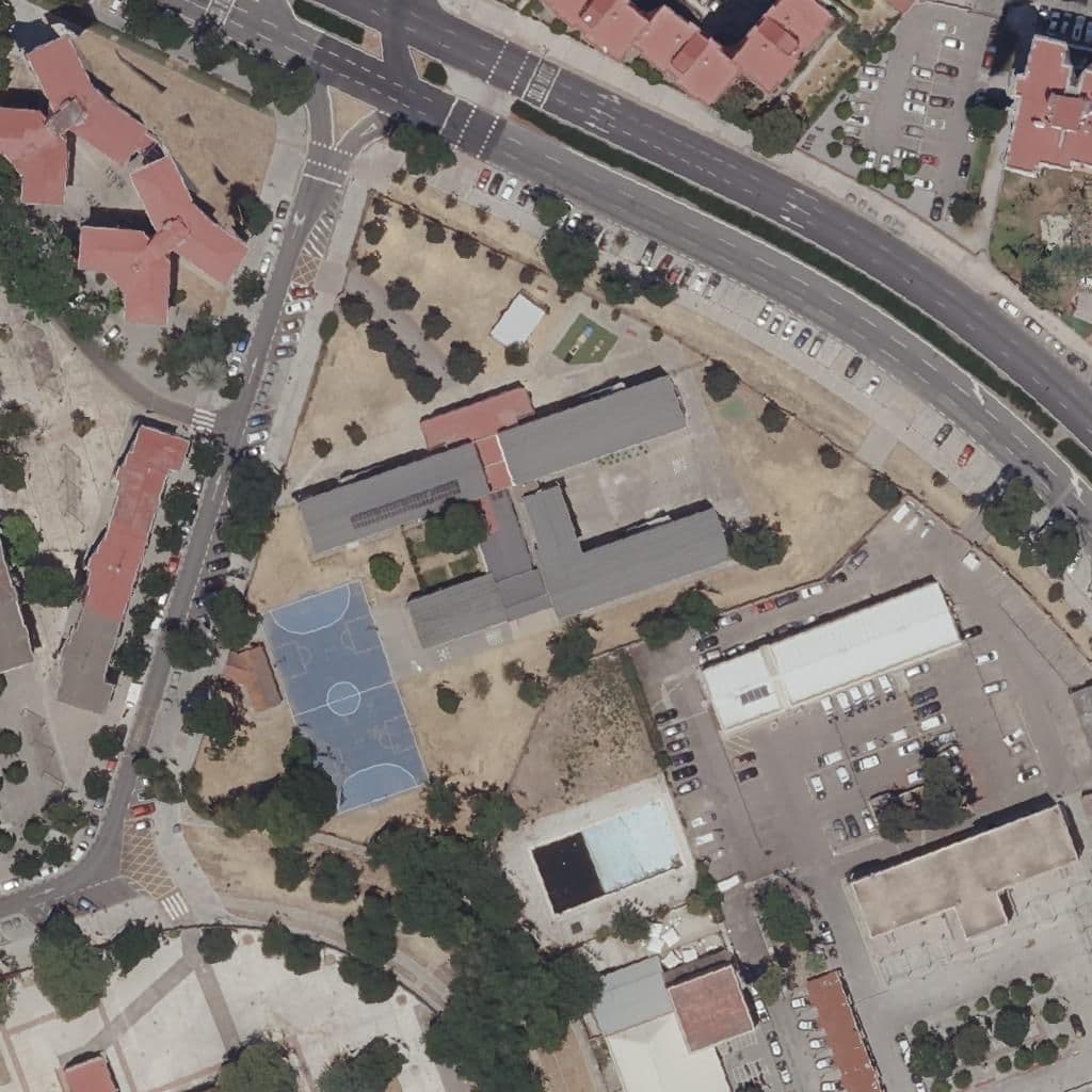 Aerial view of the grounds of San José De Calasanz