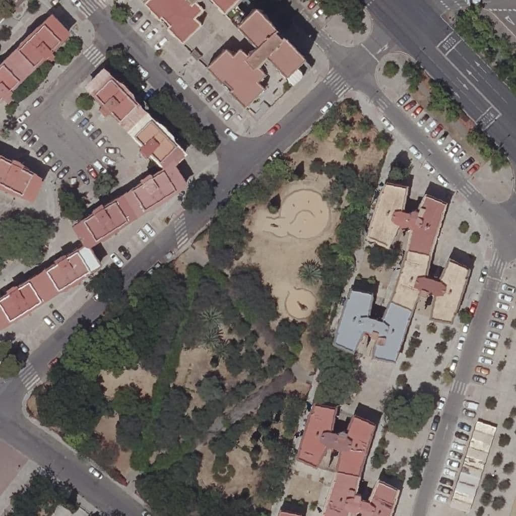 Aerial view of the grounds of Cristóbal Colón