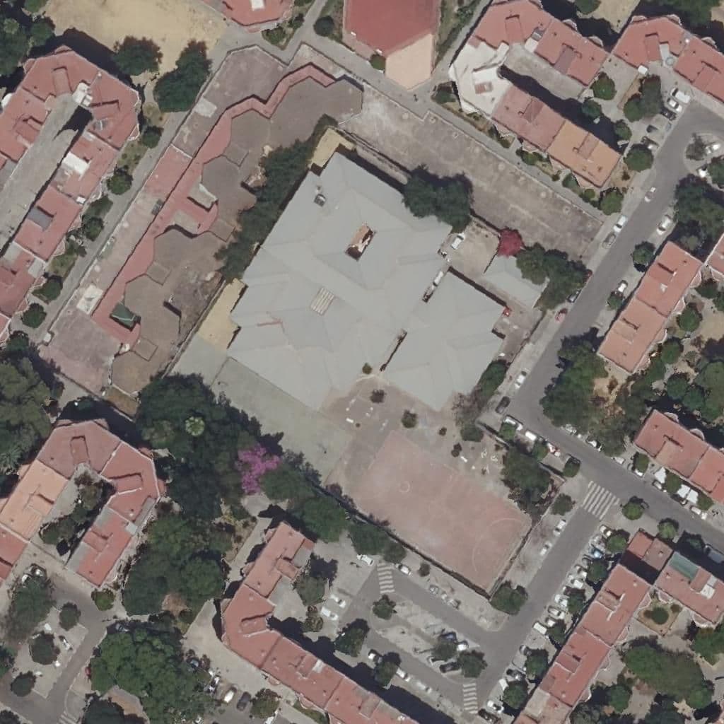 Aerial view of the grounds of Manuel Canela