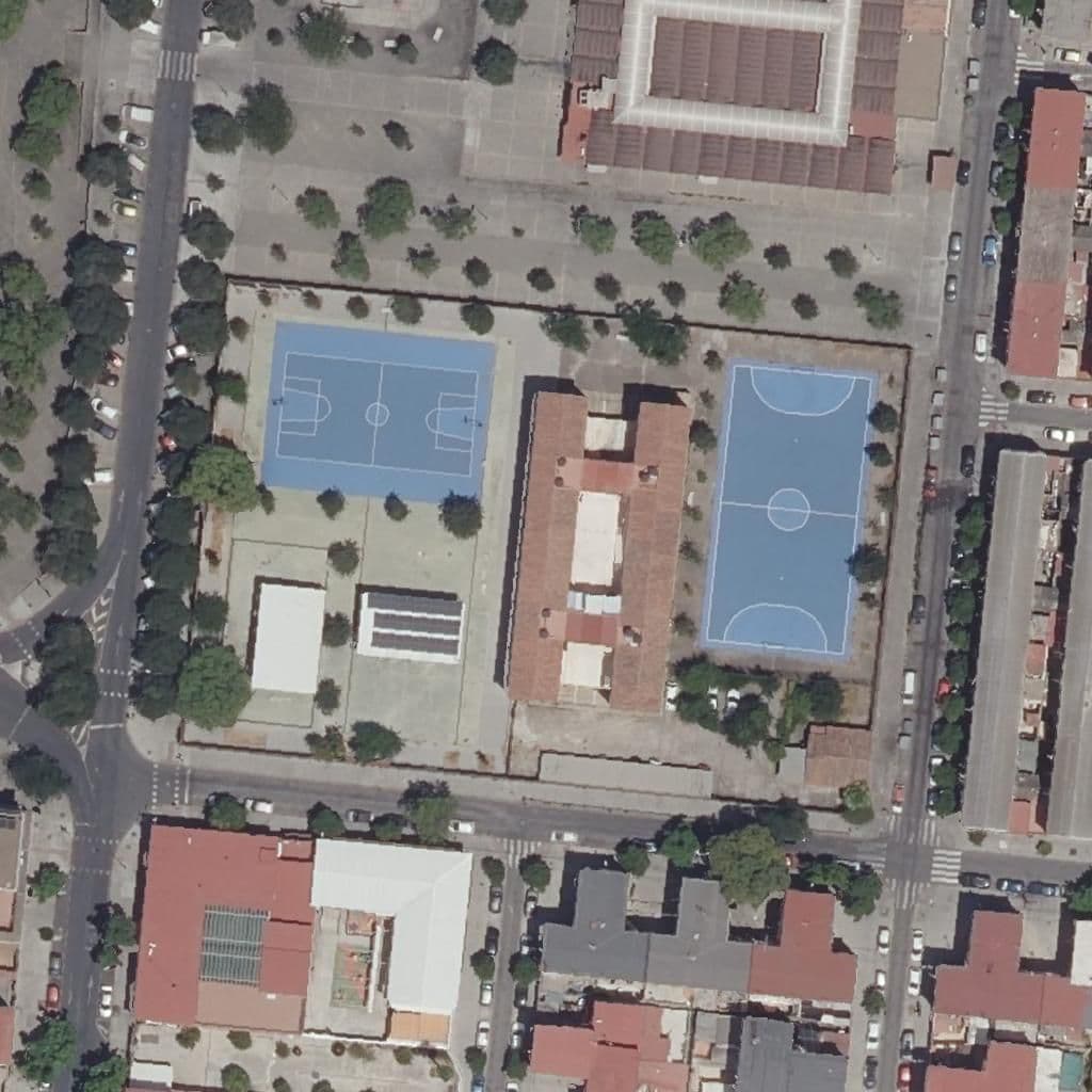 Aerial view of the grounds of Victoria Díez