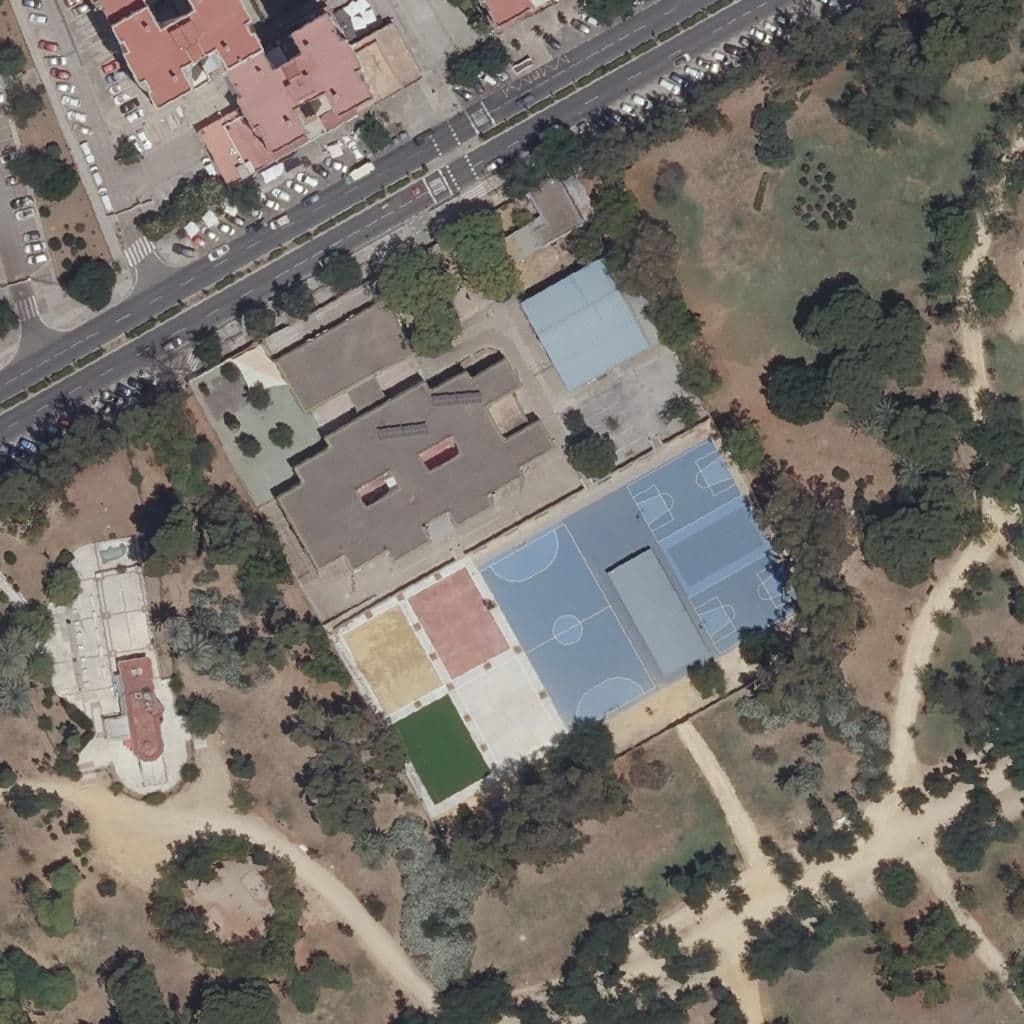 Aerial view of the grounds of Jorge Juan Y Antonio Ulloa
