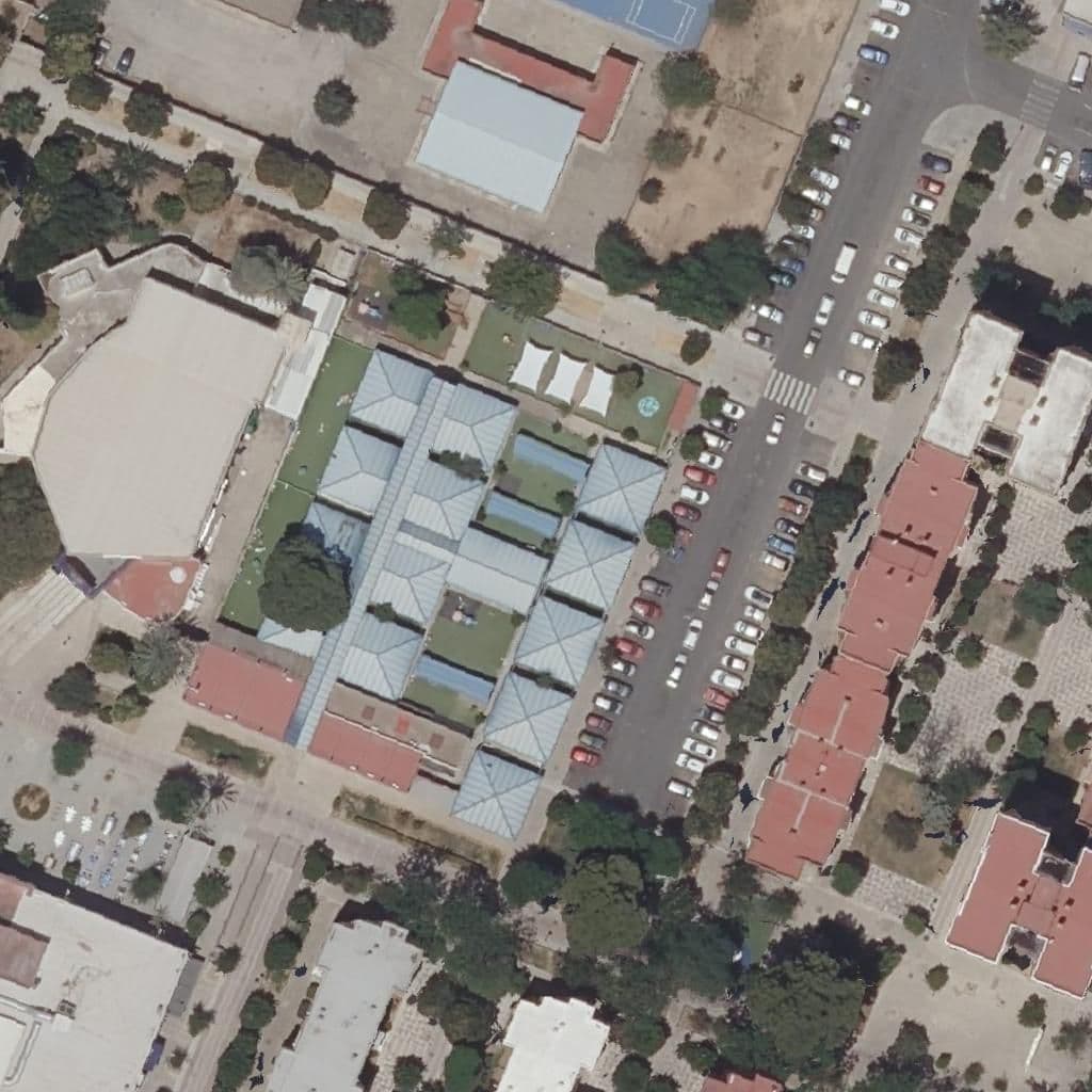 Aerial view of the grounds of Adriano