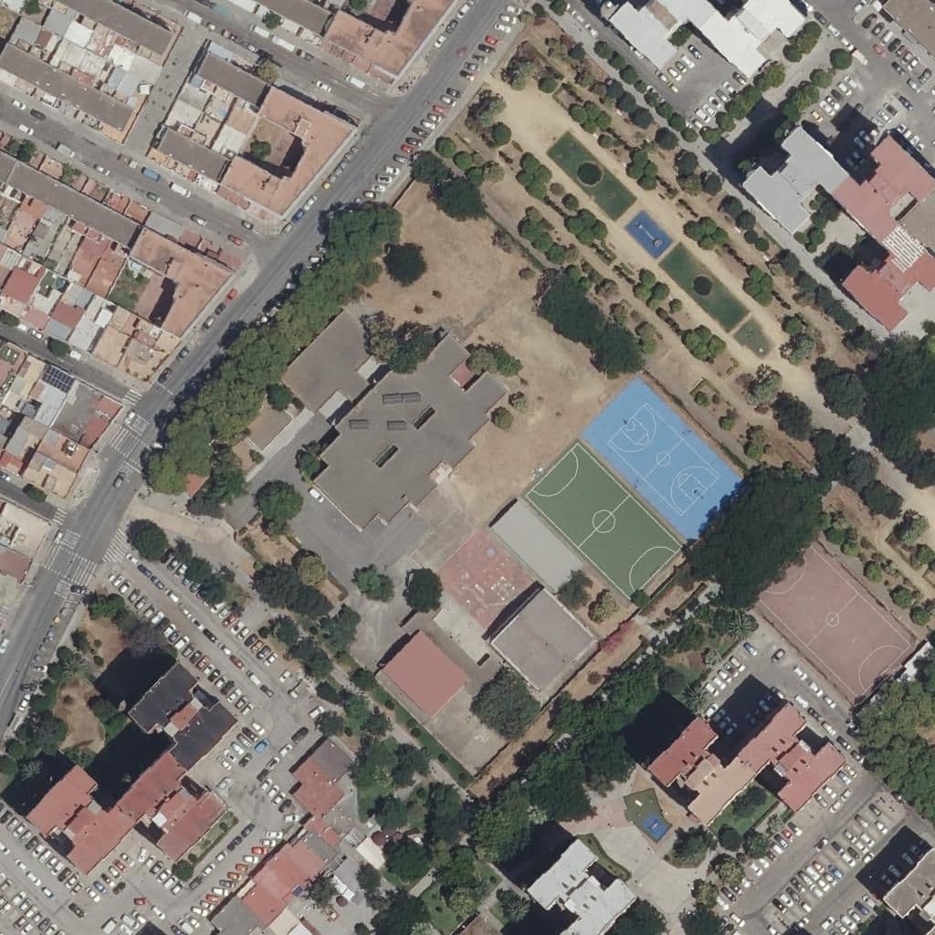 Aerial view of the grounds of Hermanos Machado