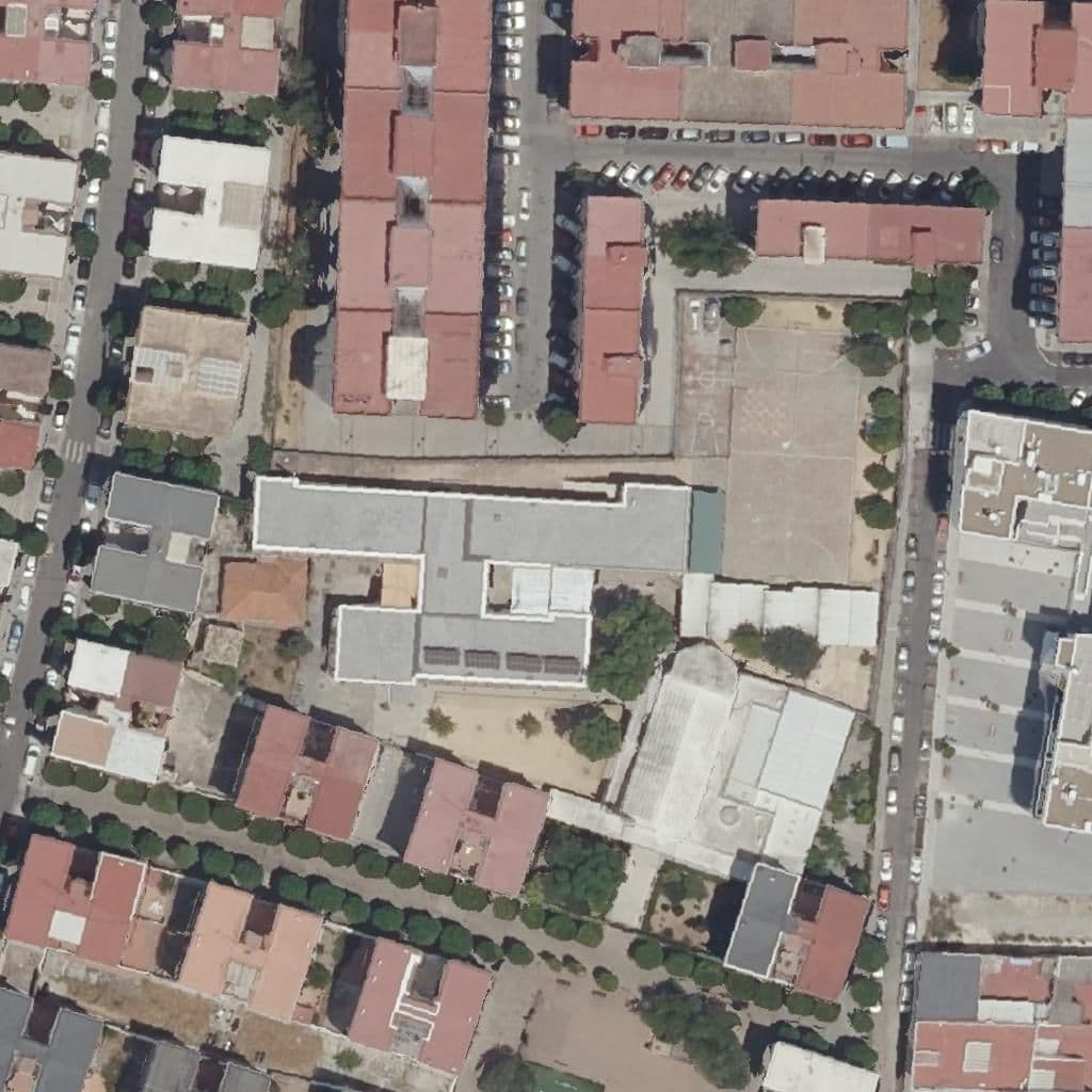 Aerial view of the grounds of Huerta Del Carmen