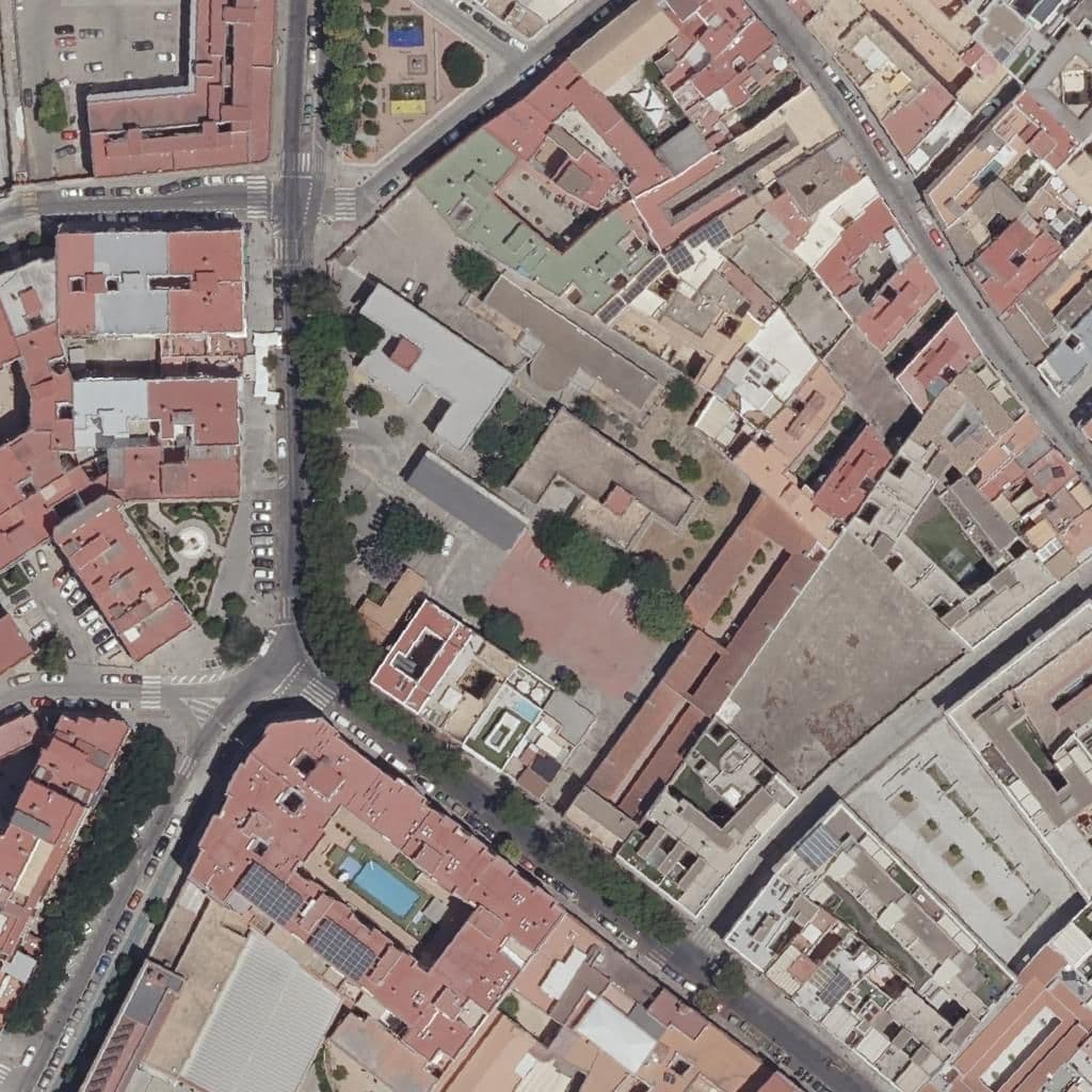 Aerial view of the grounds of Nuestra Señora Del Rosario