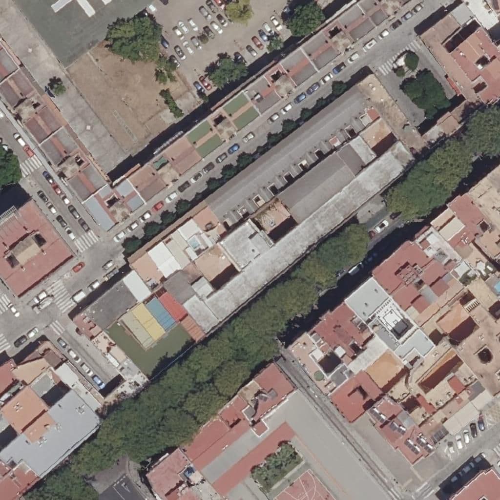 Aerial view of the grounds of Protectorado De La Infancia