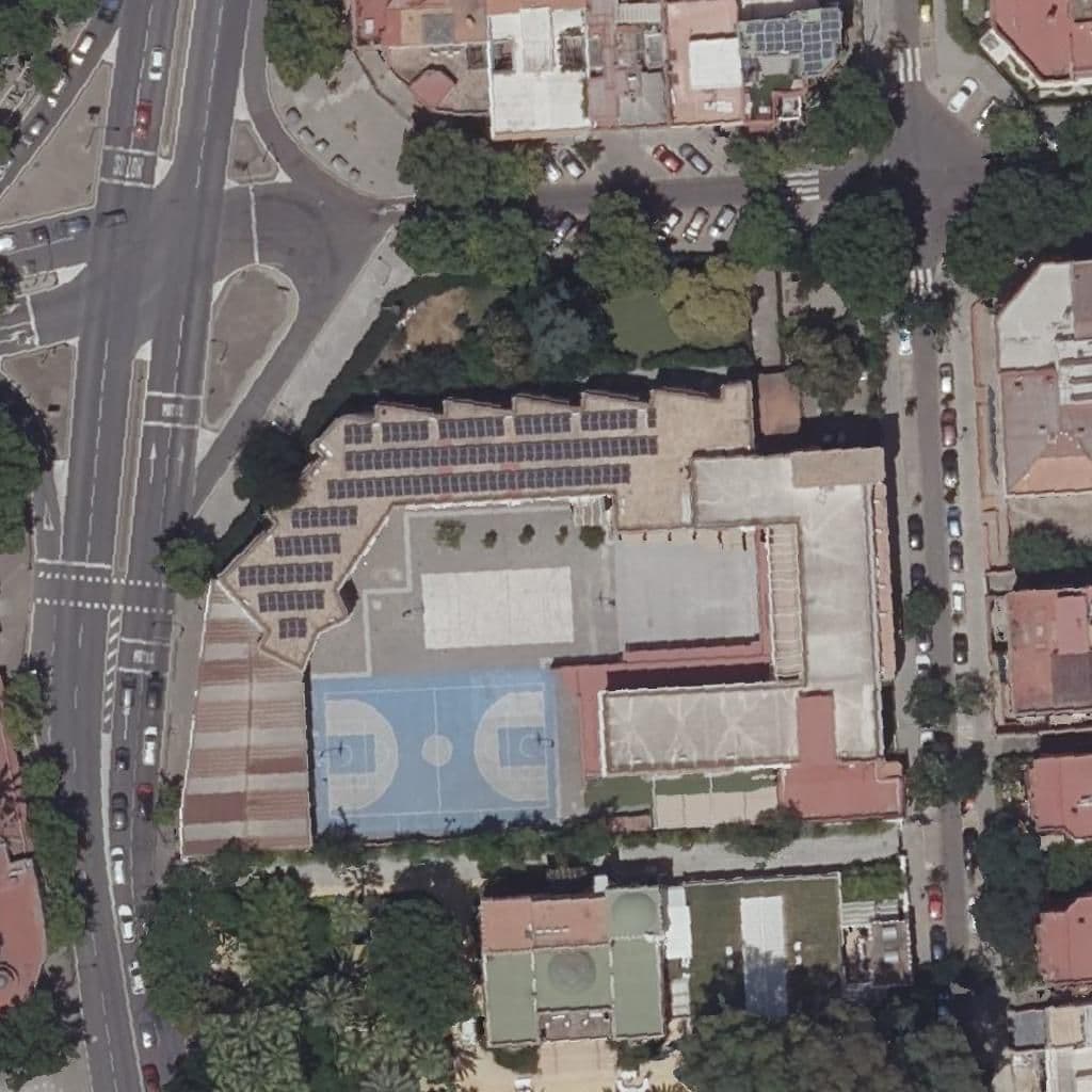 Aerial view of the grounds of Montaigne