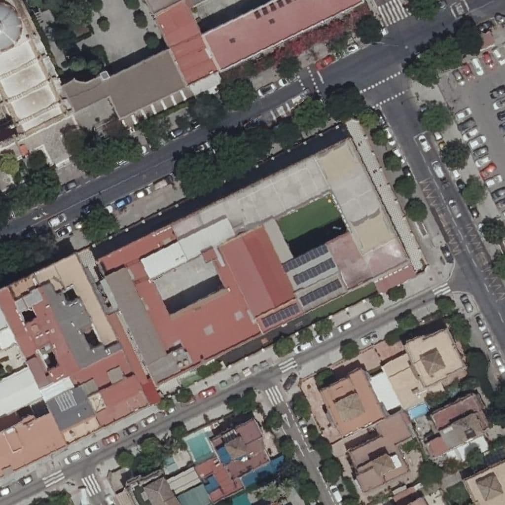 Aerial view of the grounds of San Antonio María Claret