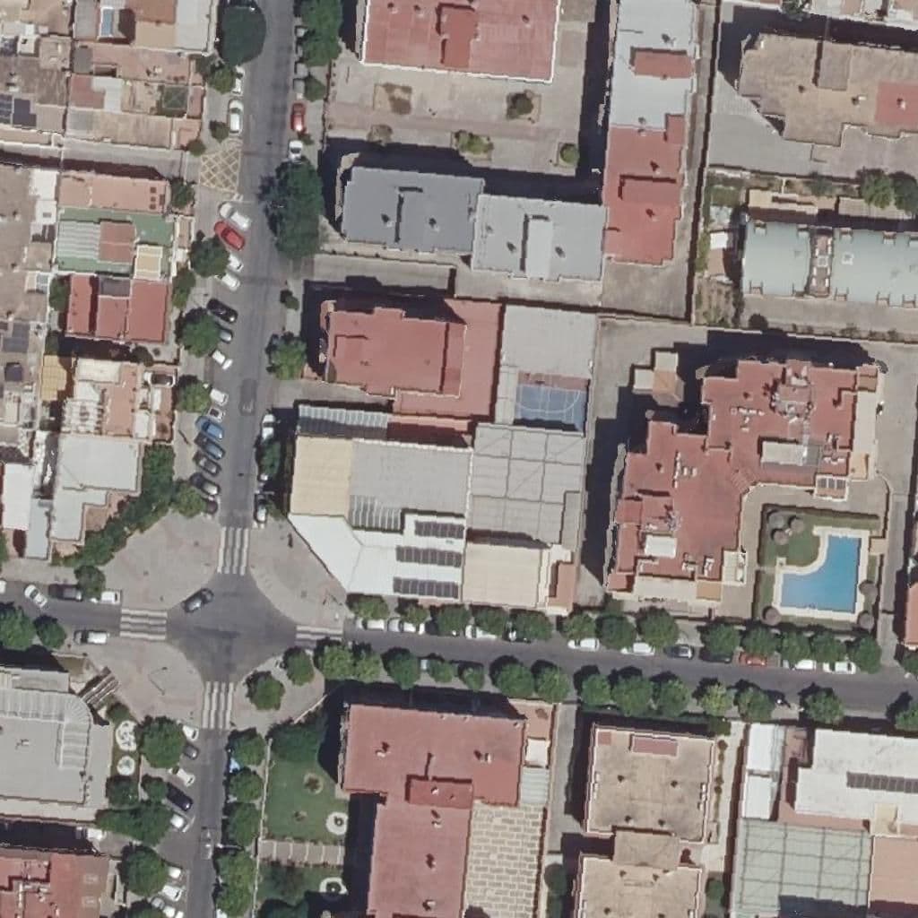 Aerial view of the grounds of Sagrado Corazón De Jesús