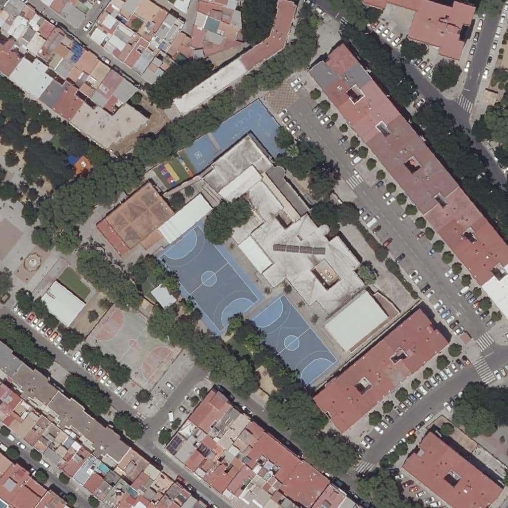 Aerial view of the grounds of Emilio Prados
