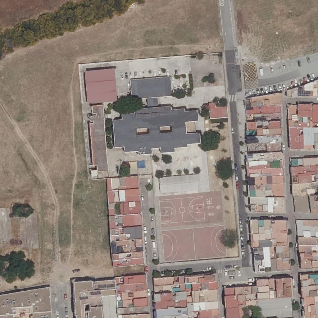 Aerial view of the grounds of Carlos V