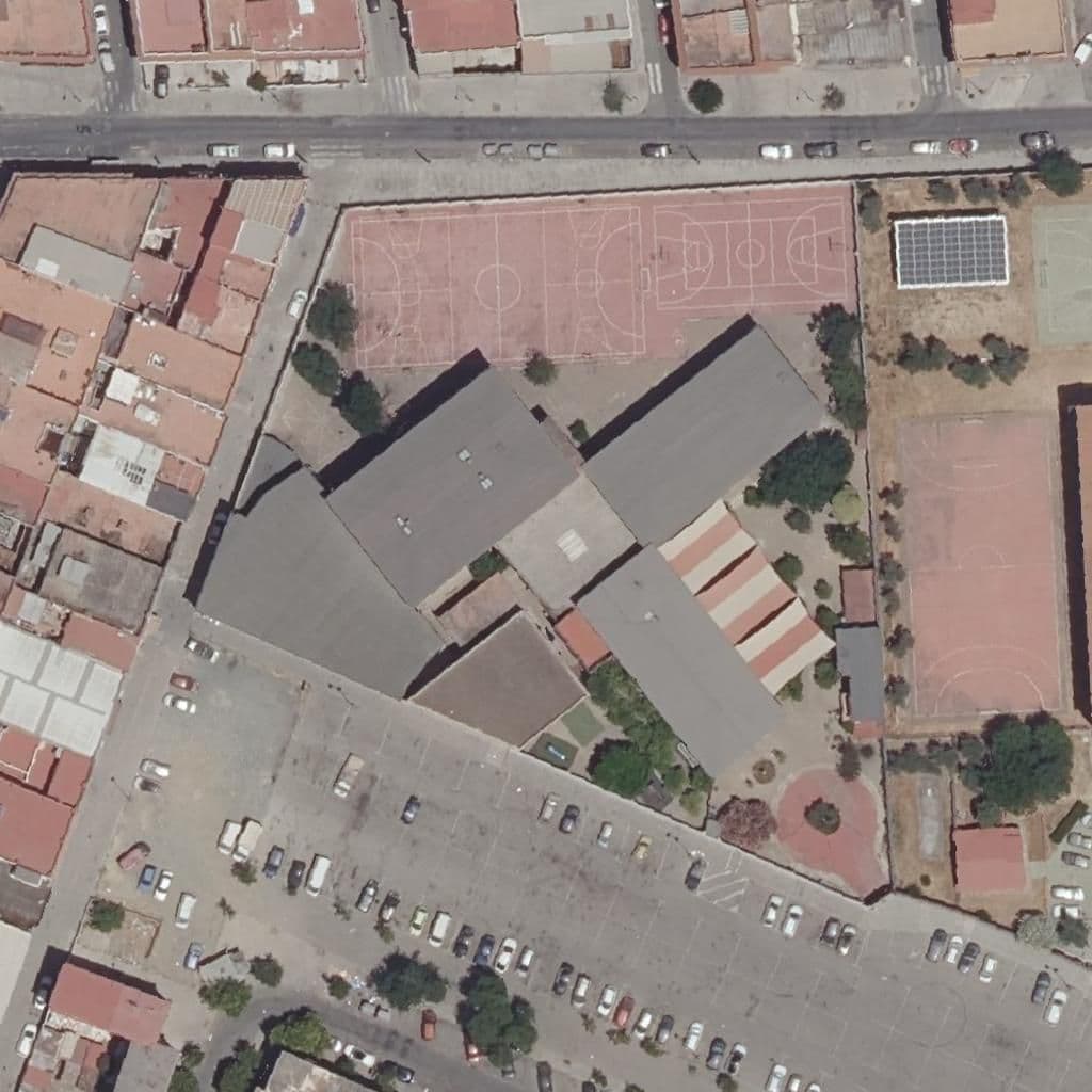 Aerial view of the grounds of Santa María De Los Reyes