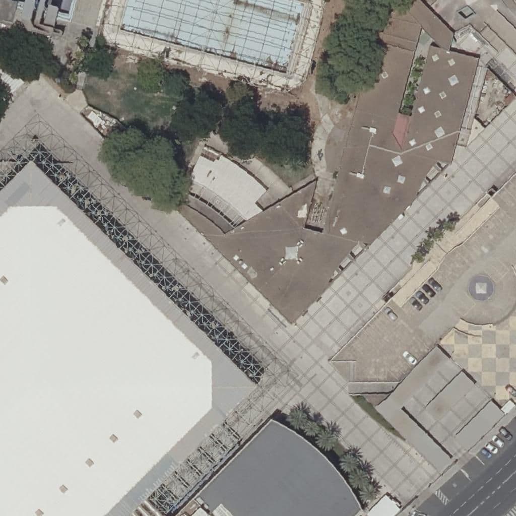 Aerial view of the grounds of San Pablo