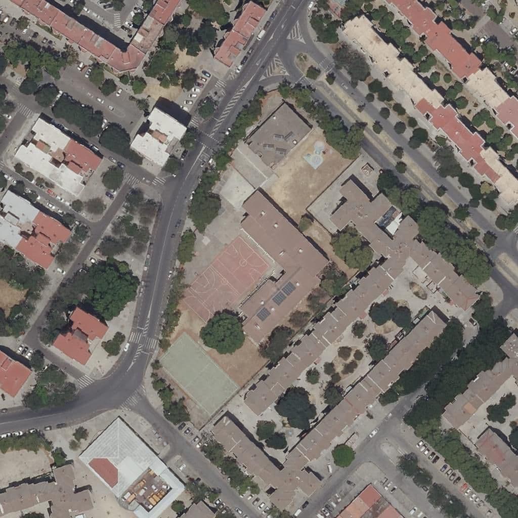 Aerial view of the grounds of Manuel Giménez Fernández