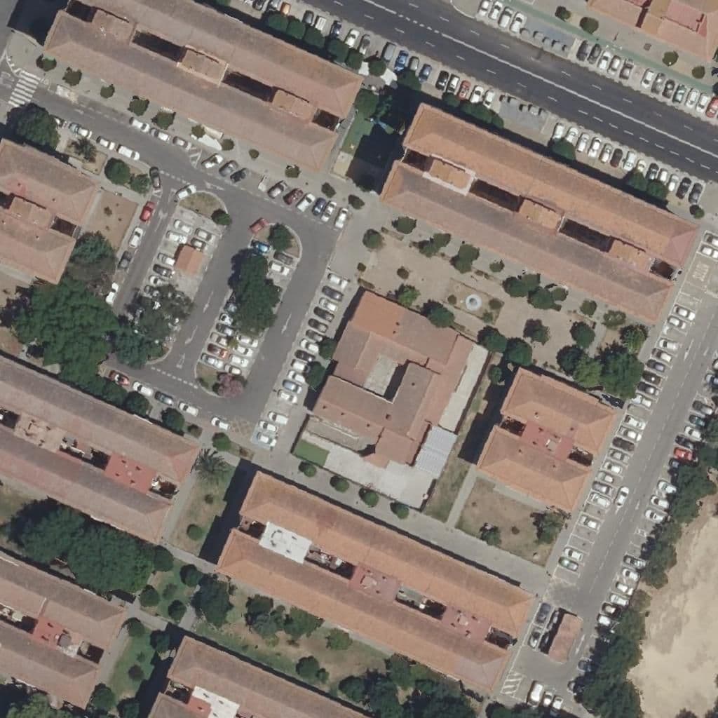 Aerial view of the grounds of El Corazón De Jesús