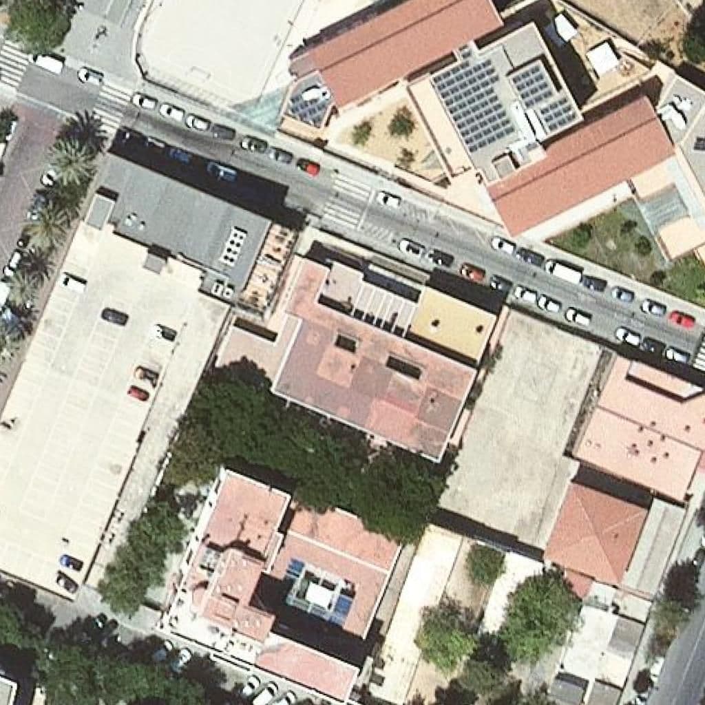 Aerial view of the grounds of Llar D'infants L'airet