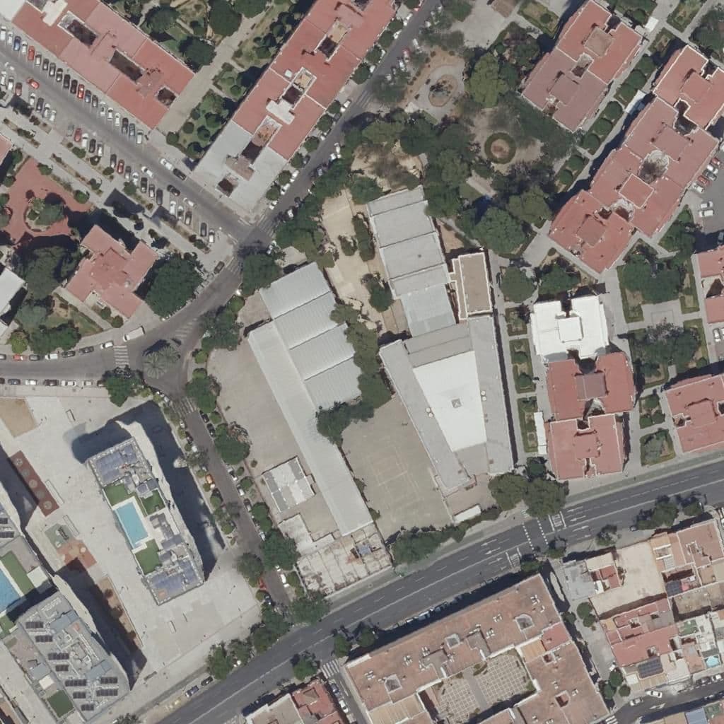 Aerial view of the grounds of Valdés Leal