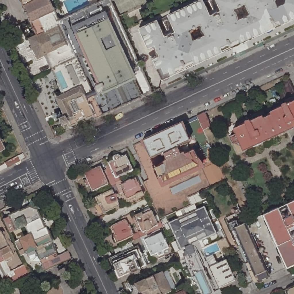 Aerial view of the grounds of Campanilla
