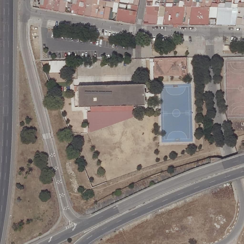 Aerial view of the grounds of Valeriano Bécquer