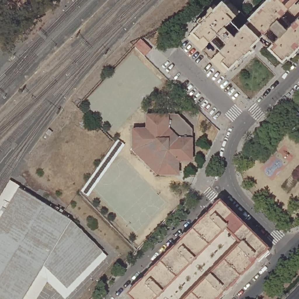 Aerial view of the grounds of Baltasar De Alcázar