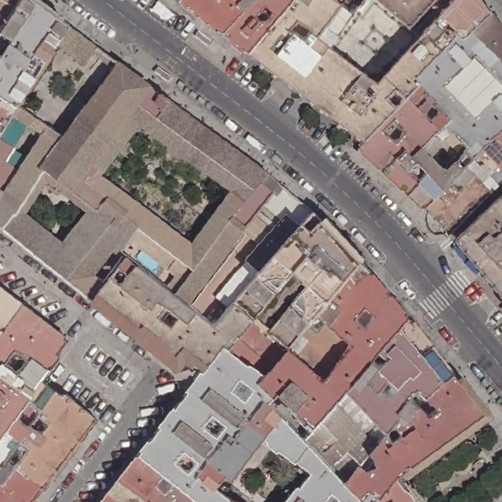 Aerial view of the grounds of Los Angelitos