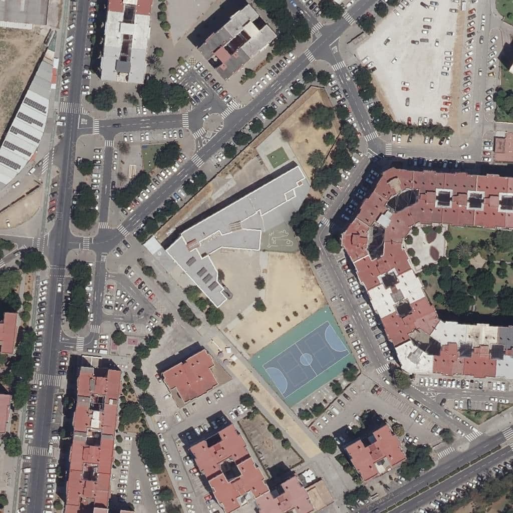 Aerial view of the grounds of Juan De La Cueva