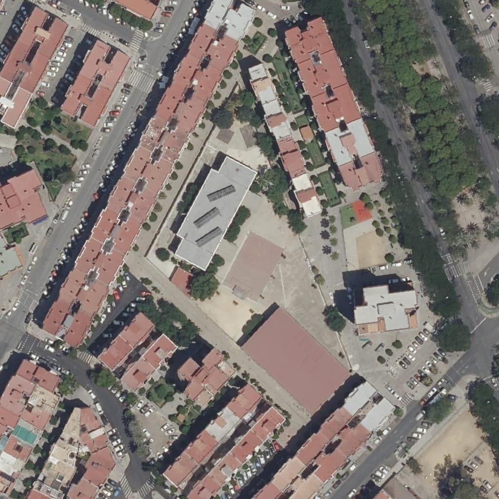 Aerial view of the grounds of Pino Flores