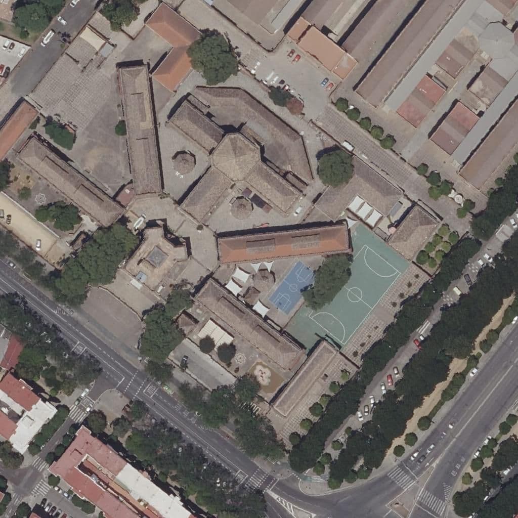 Aerial view of the grounds of Ortiz De Zúñiga