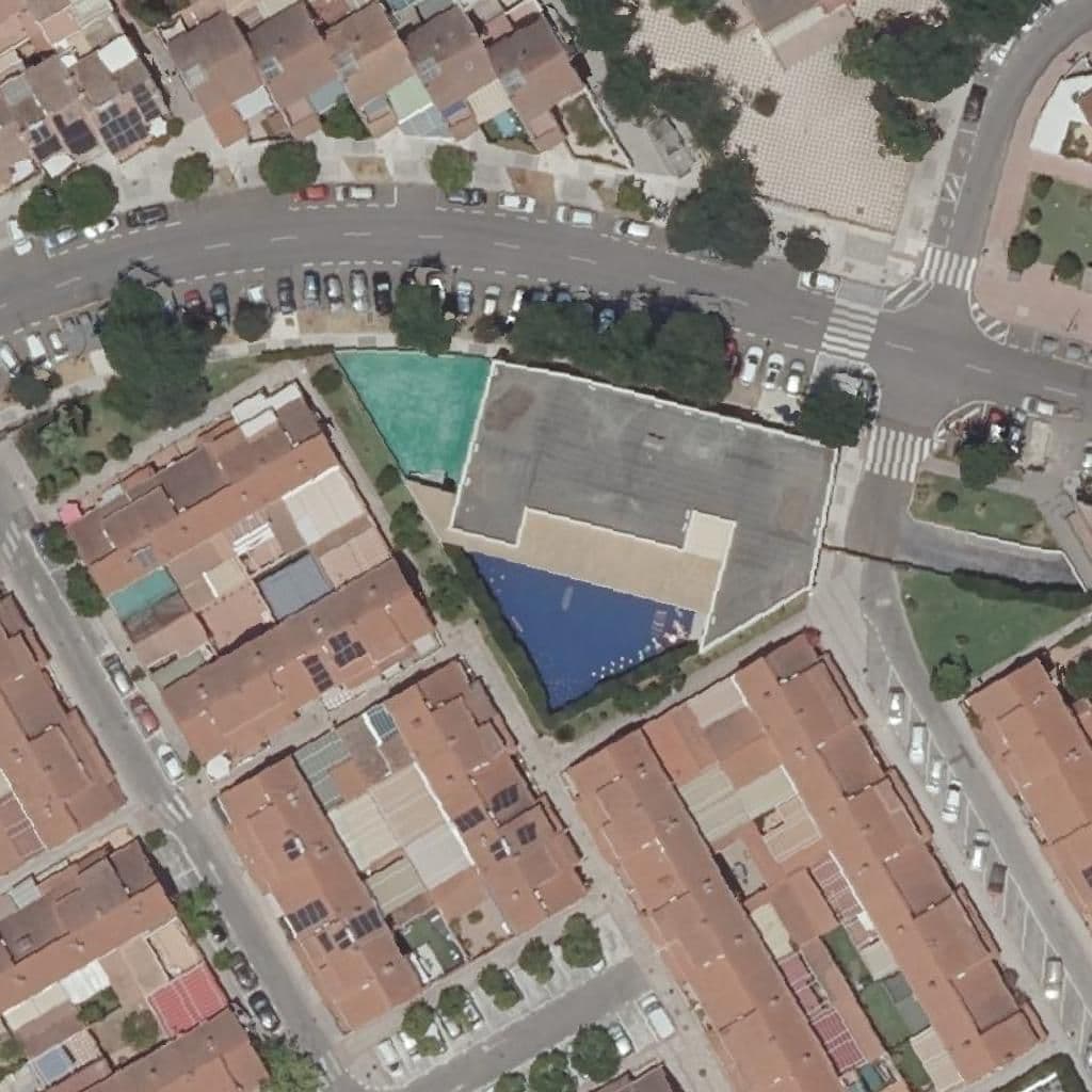 Aerial view of the grounds of Fábula