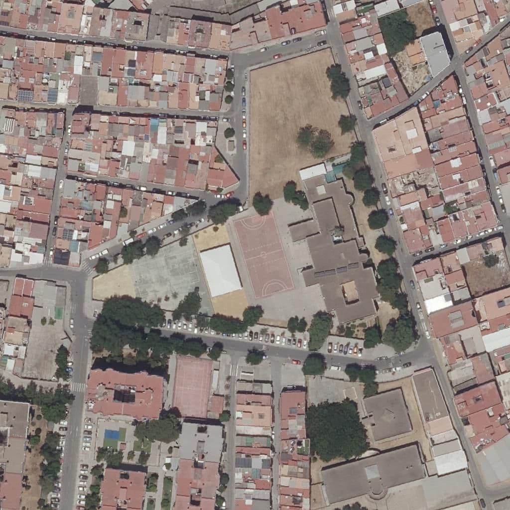 Aerial view of the grounds of Arco Iris