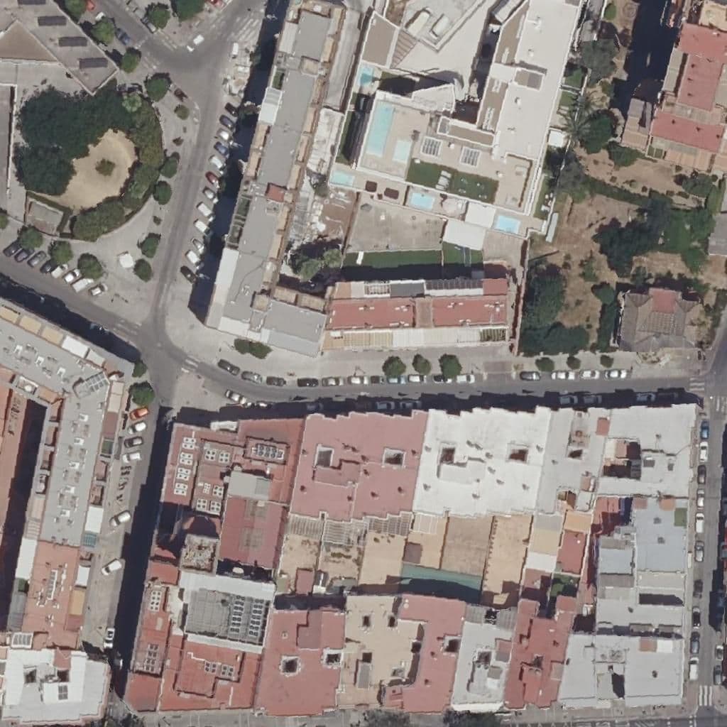 Aerial view of the grounds of Patín
