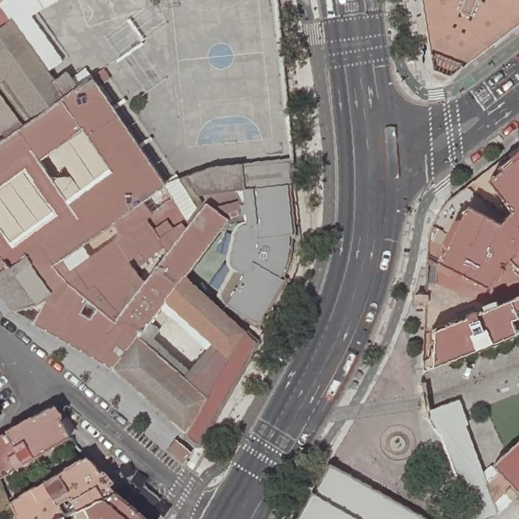 Aerial view of the grounds of Santísima Trinidad