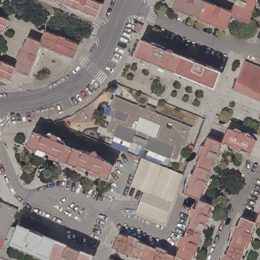 Aerial view of the grounds of Ángel De La Guarda