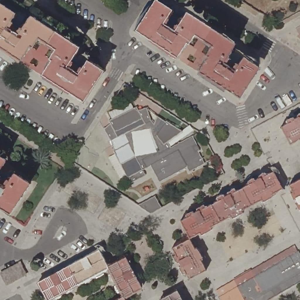 Aerial view of the grounds of Sagrada Familia
