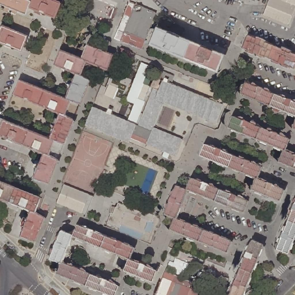Aerial view of the grounds of Virgen De Los Reyes