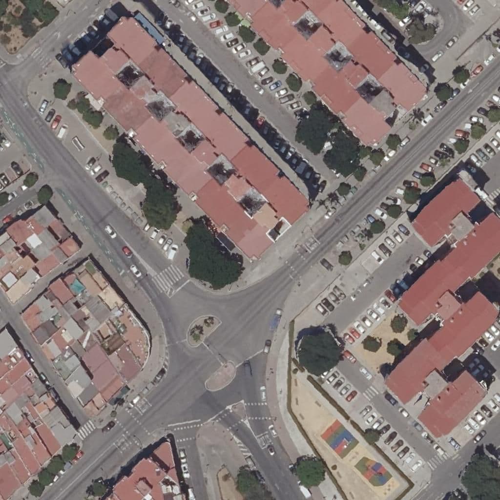 Aerial view of the grounds of La Casita De Chocolate