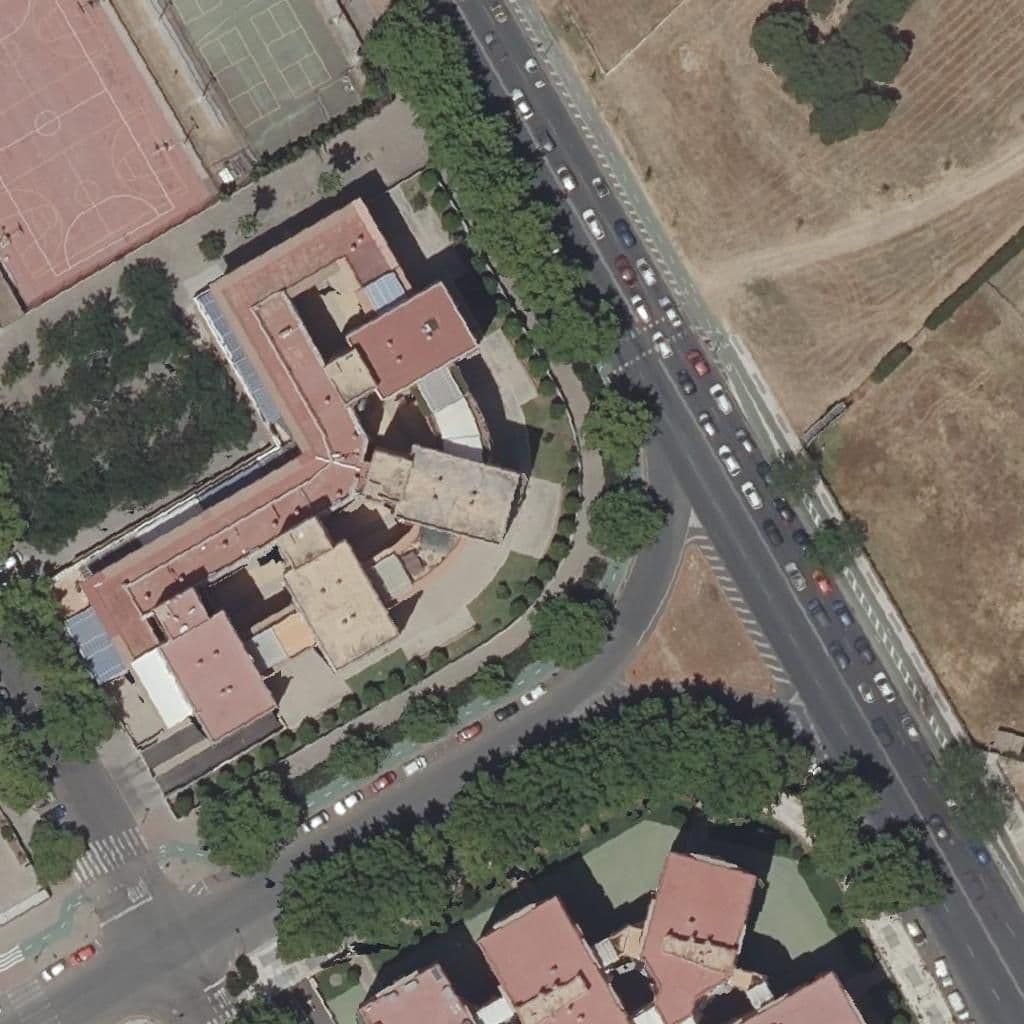 Aerial view of the grounds of La Casita Ii