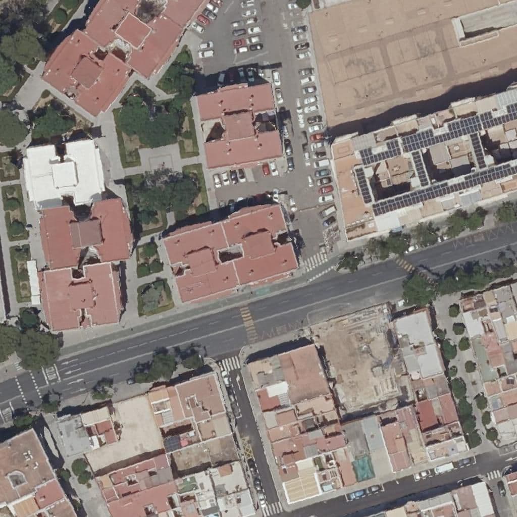 Aerial view of the grounds of Los Girasoles
