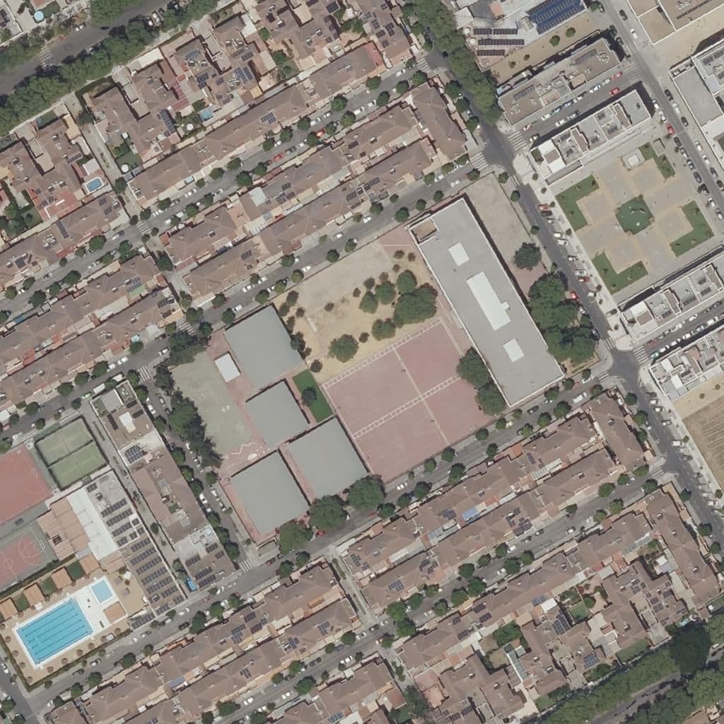 Aerial view of the grounds of Sueños