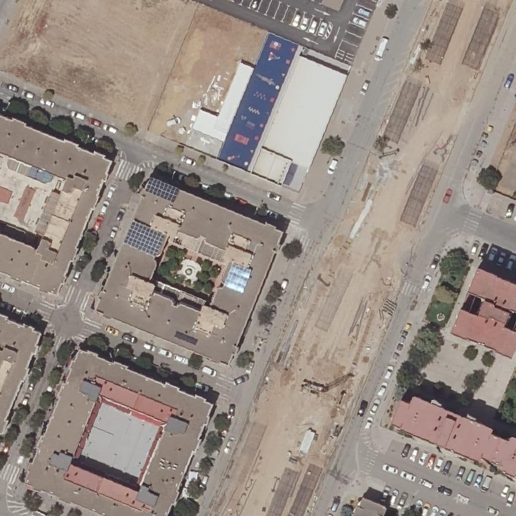 Aerial view of the grounds of Pino Montano Norte