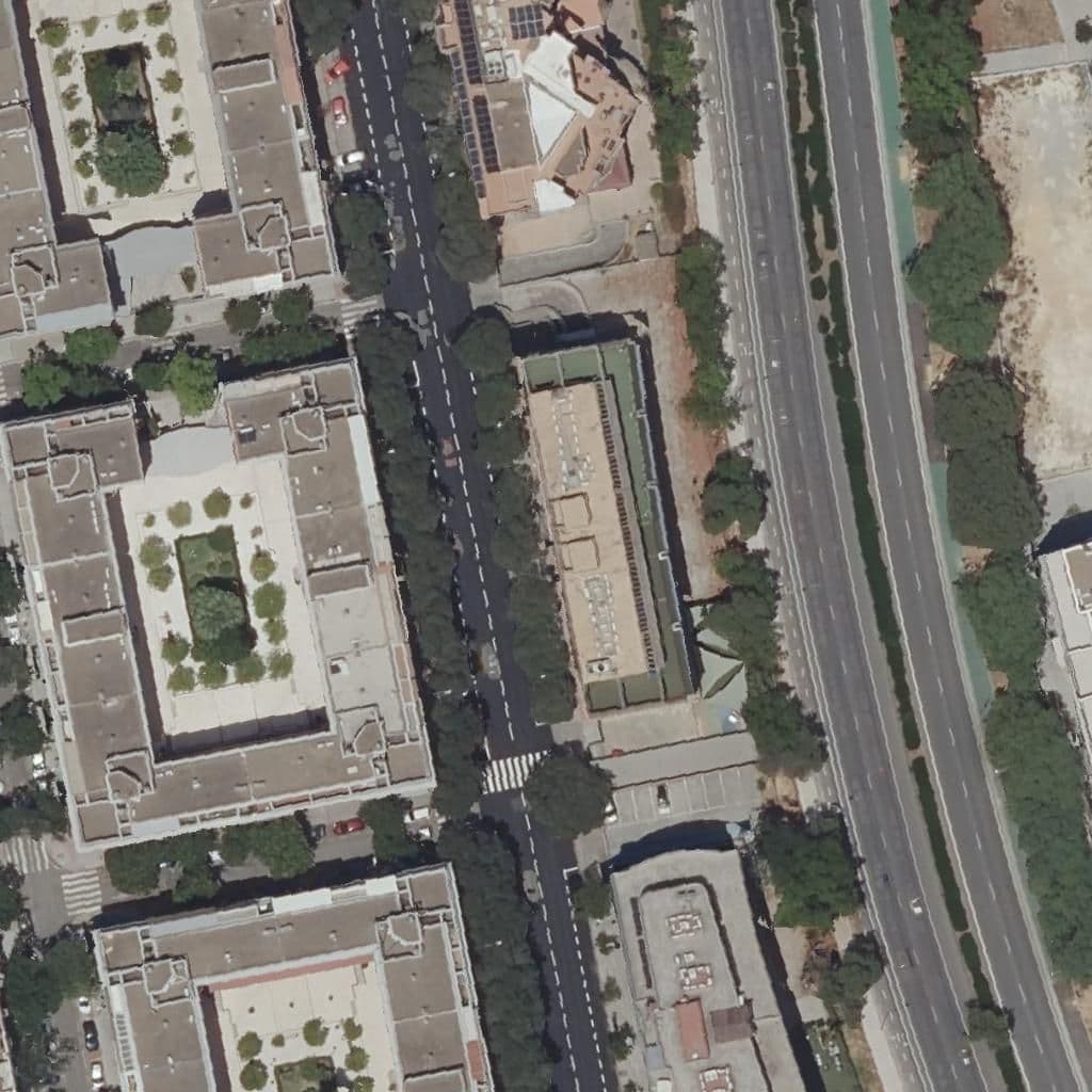 Aerial view of the grounds of Kid's Garden