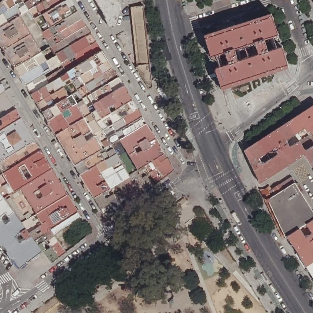 Aerial view of the grounds of Escuela Con Corazón