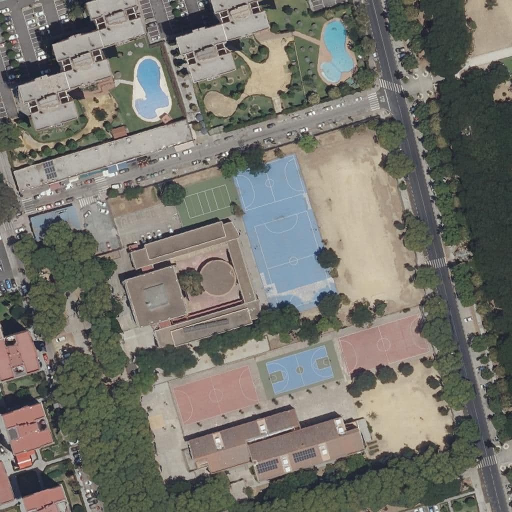 Aerial view of the grounds of Escritor Alfonso Grosso