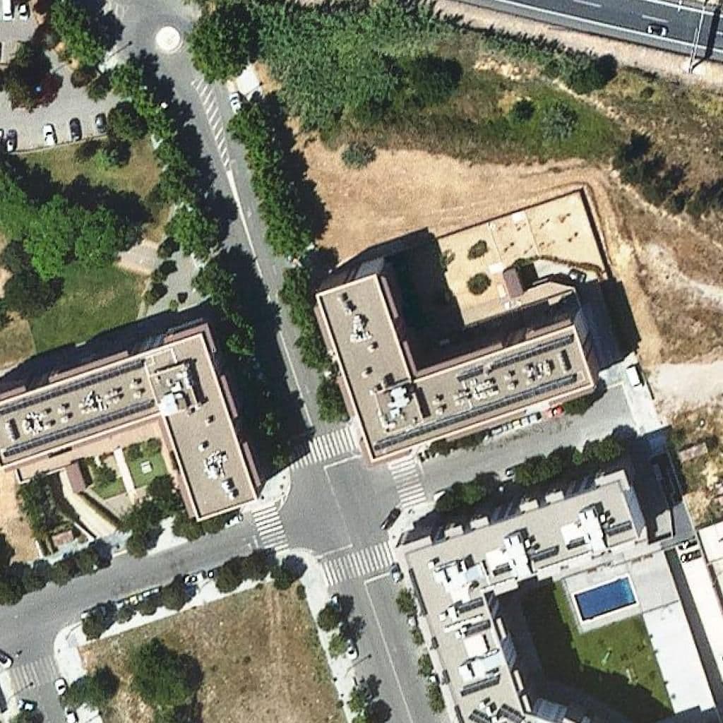 Aerial view of the grounds of Lli Privada Xino-Xano Joan Xxiii